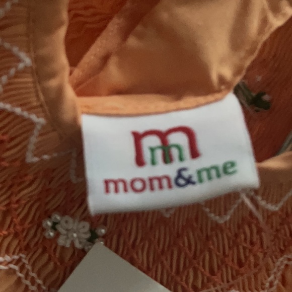 Tangerine Bishop Dress:Smocked Flowers & Pearls 6M - Picture 8 of 8